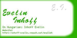 evelin inhoff business card